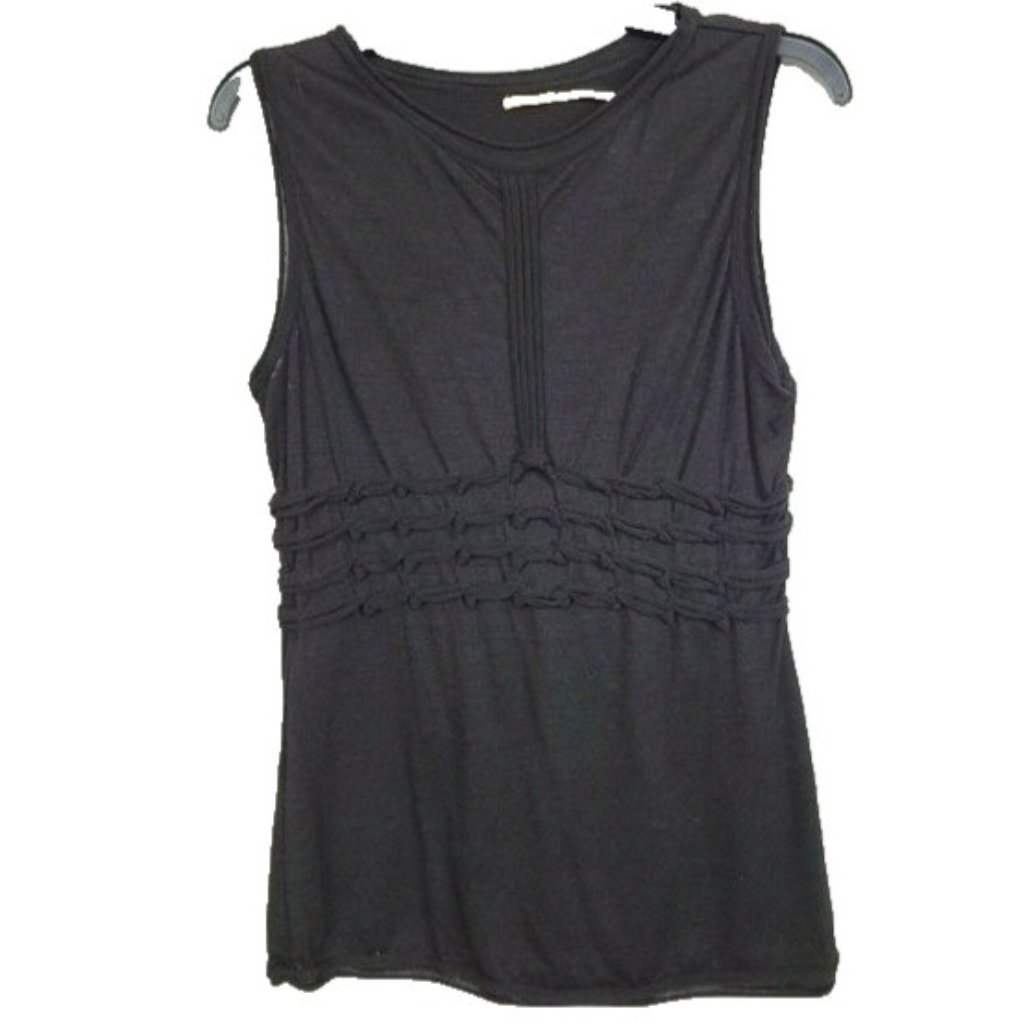 Max Studio Babydoll Tank Top Vintage Y2k Womens Medium Black Fairy Grunge